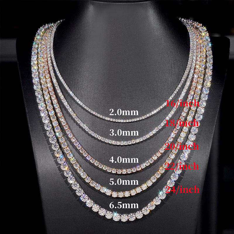 SF VVS Moissanite 8MM Raised Cuban Link Chain Rose Gold Plated Iced Out Sterling Silver Nickel-Free Lead-Free Hip Hop Jewelry - view 3