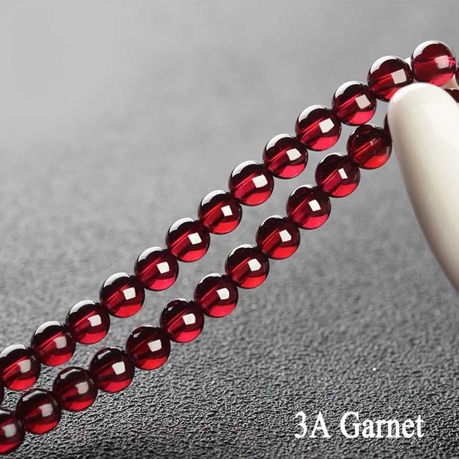 Stone Garnet Natural Femme 5A Real Wine Red Bead Charm Bracelet Women Lucky Energy Healing Jewelry Valentine's Day Gift Bangle L260812 - view 6