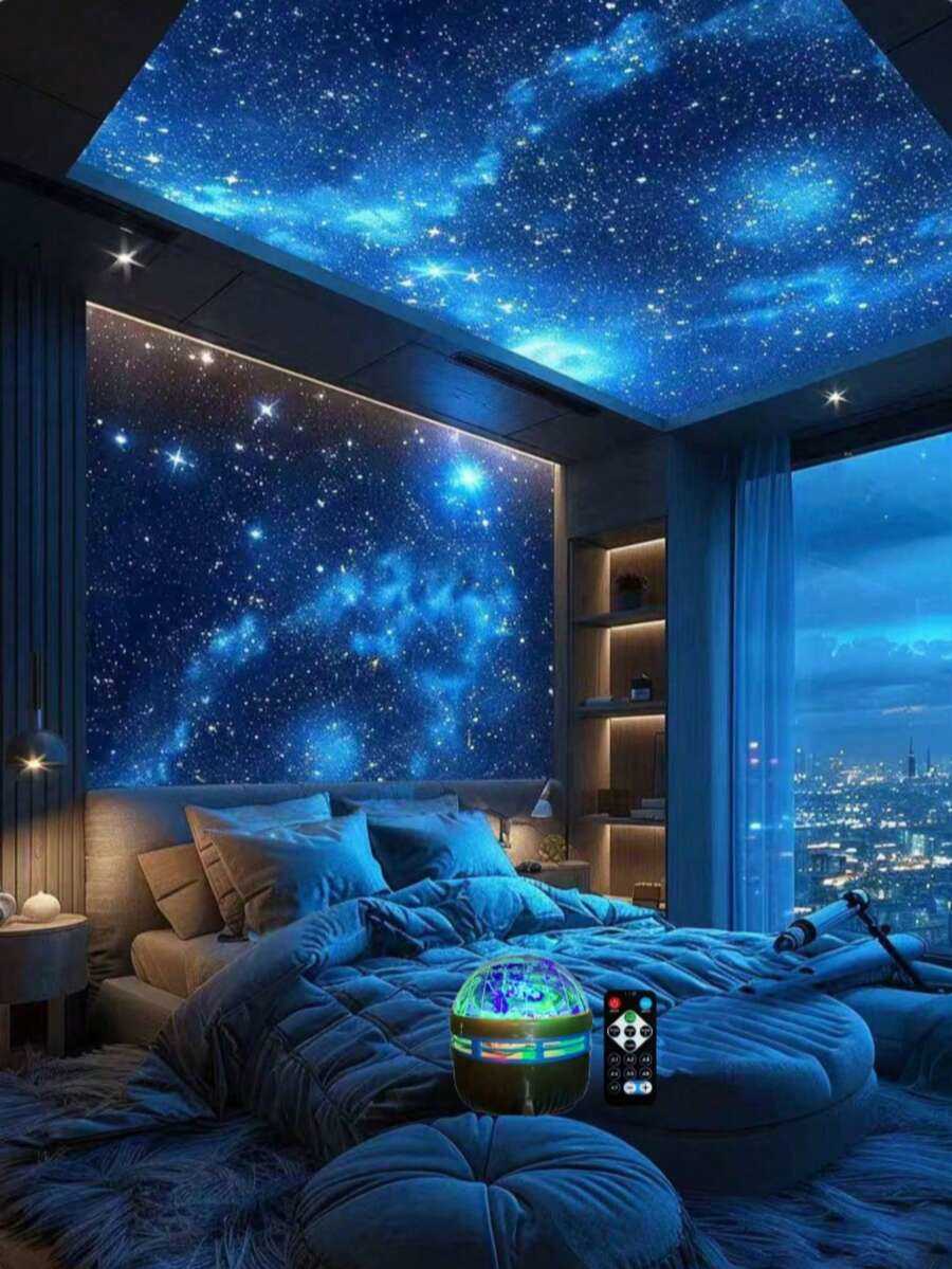 Aurora Borealis Galaxy Star Projector Night Light App Remote Controlled 16 Colors RGB Starry Sky LED Lamp USB Powered Atmosphere Light For Bedroom The - view 4