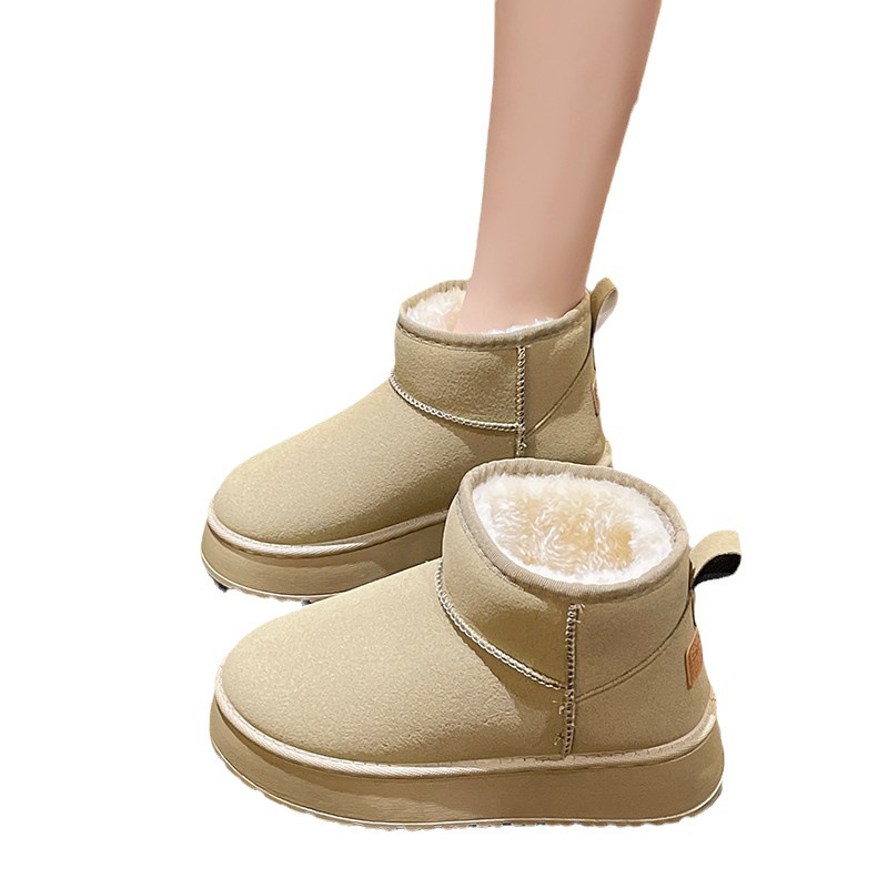 Designer Boots 2026 Winter New Plus Size Women's Thick Sole Snow Boots, Warm Fleece Lined Bread Style Boots, Comfortable Puffy Winter Footwear - view 6