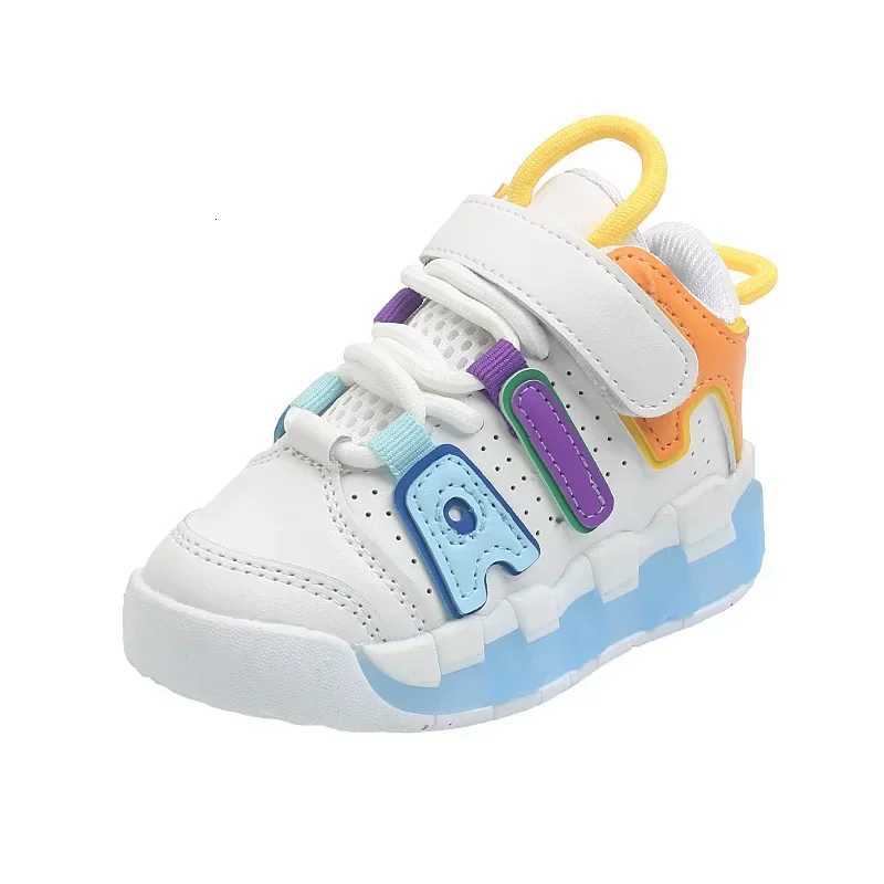 Letter Pattern Hook Loop Colorful Children Sports Shoes Breathable Comfortable Casual Sneakers Kids Outdoor Non Slip Fashion L260812 - view 7