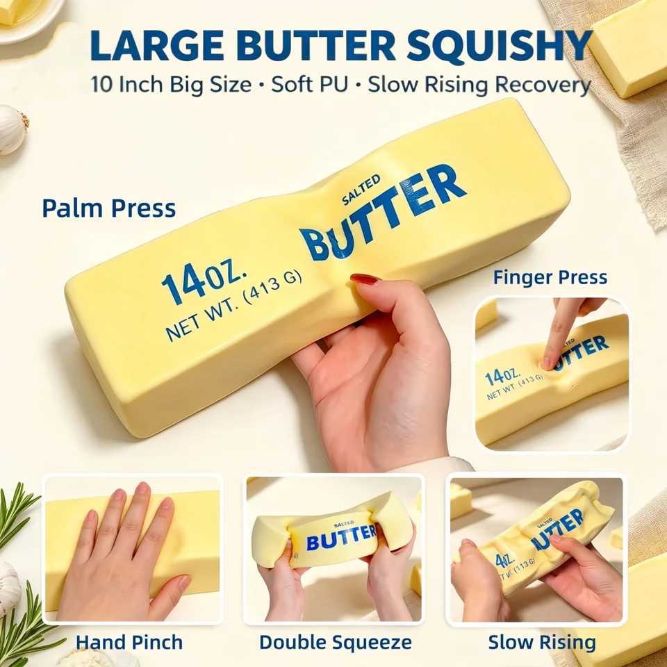 Rising Squishy Slow Jumbo Butter Soft Stress Relief Toy Giant Butter Stick Squeeze Sensory Fidget Gift L260812 - view 4