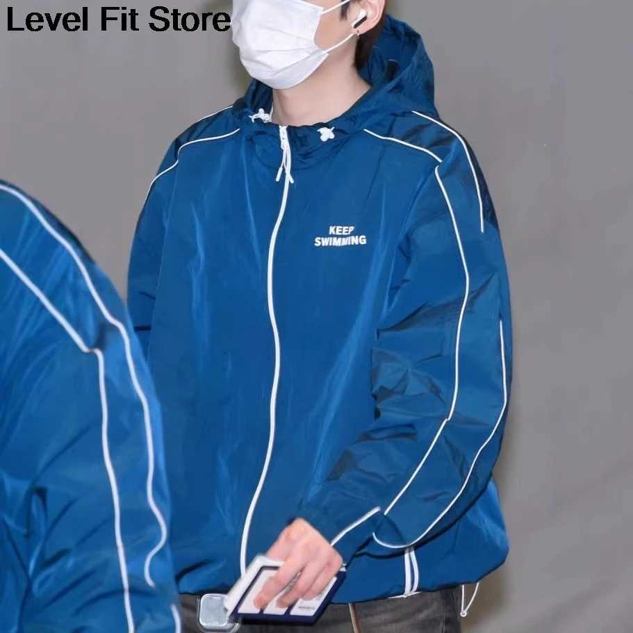 Swimming Zipper Hoodie Jacket Keep Keep Swimming Hoodie Sweater Sweatshirt N260813 - view 3
