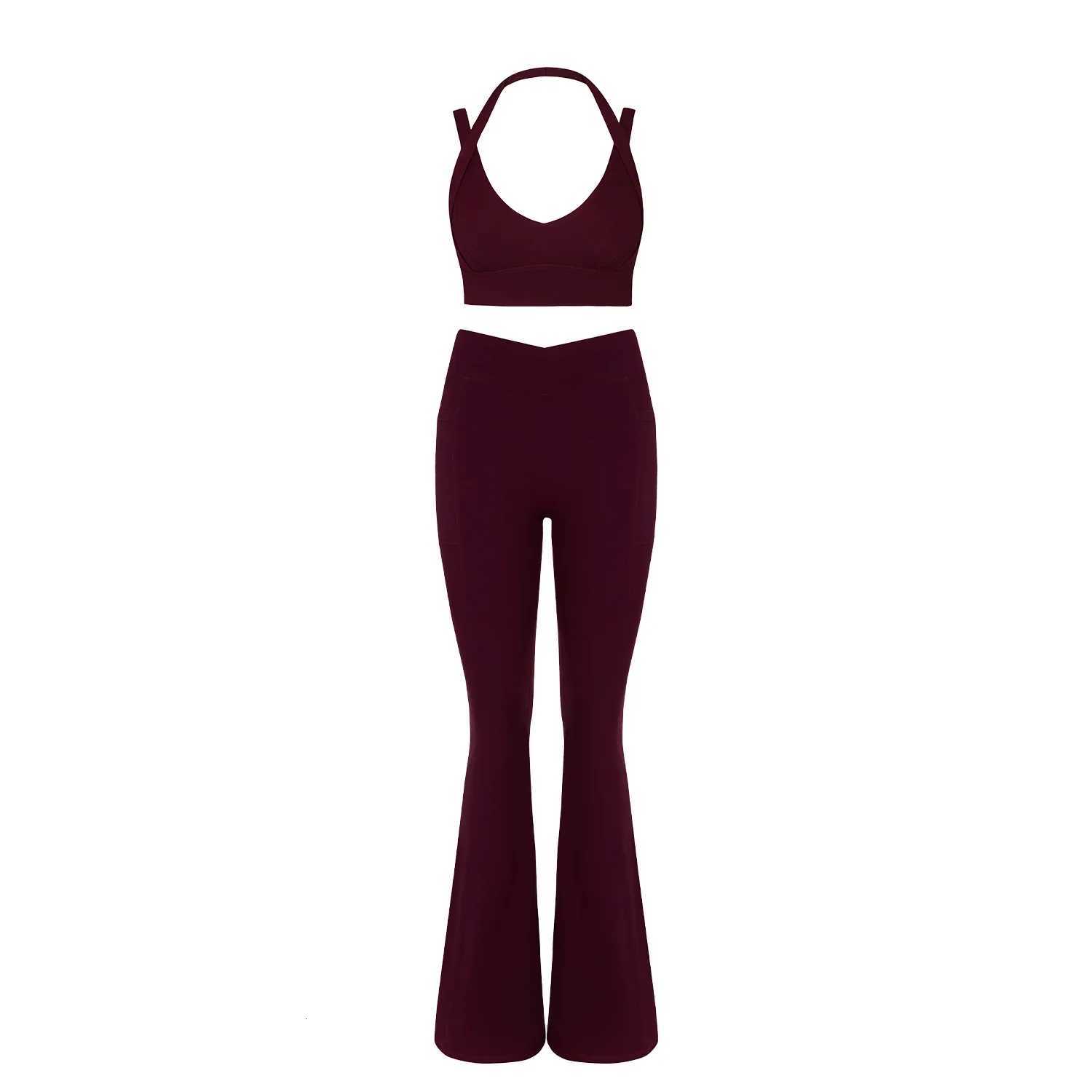 Yoga Piece Women's Set 2 Halter Sports Bra and High Waist Flare Leggings for Gym Pilates Fitness N260813 - view 6