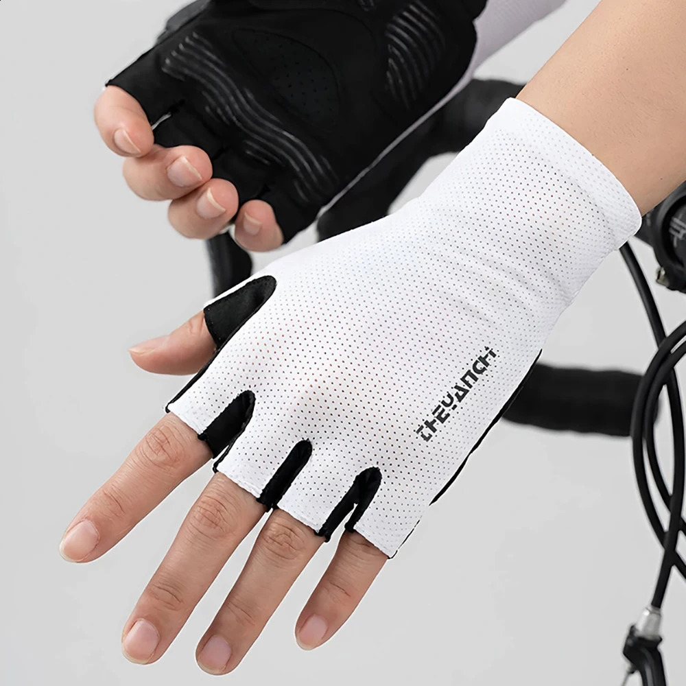 Breathable Mesh Half Finger Cycling Gloves Men Outdoor Sport Protective GlovesSBR Palm Pad for Bicycle Riding Hiking Fishing 260728 - view 3
