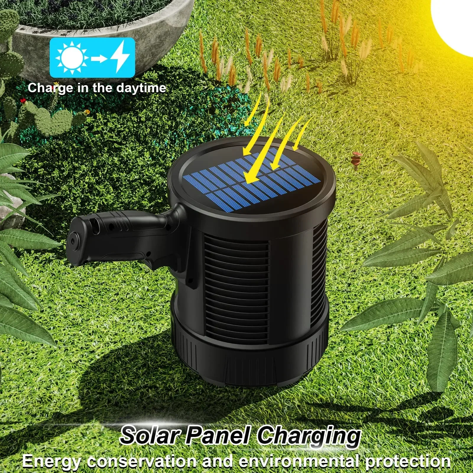 Rechargeable Spotlight 900000 Lumens Led Spot Lights Handheld Large Flashlight Super Bright Outdoor Solar Spotlights Searchlight 260813 - view 3