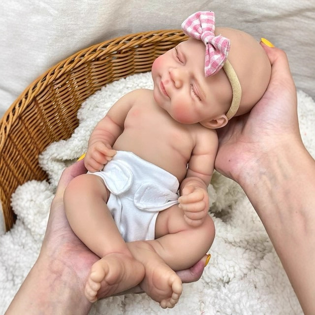 Cokela 30Cm Soft Touch Solid Silicone Reborn Doll Crossborder Source Onepiece QIAOWANTONG