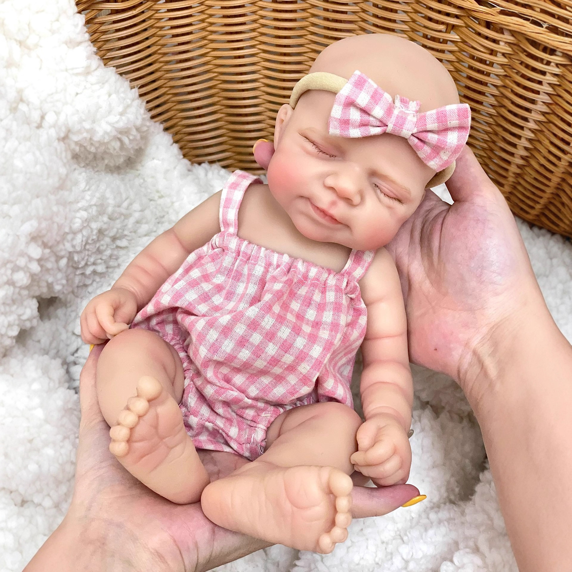 Cokela 30Cm Soft Touch Solid Silicone Reborn Doll Crossborder Source Onepiece QIAOWANTONG