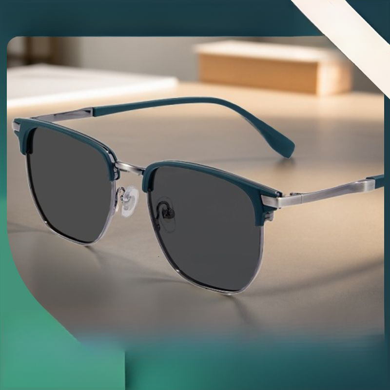 Sunglasses Retro Fashion New Metal Half Frame Handsome Sunglasses Square Sunglasses Universal Sunshade Glasses - view 6