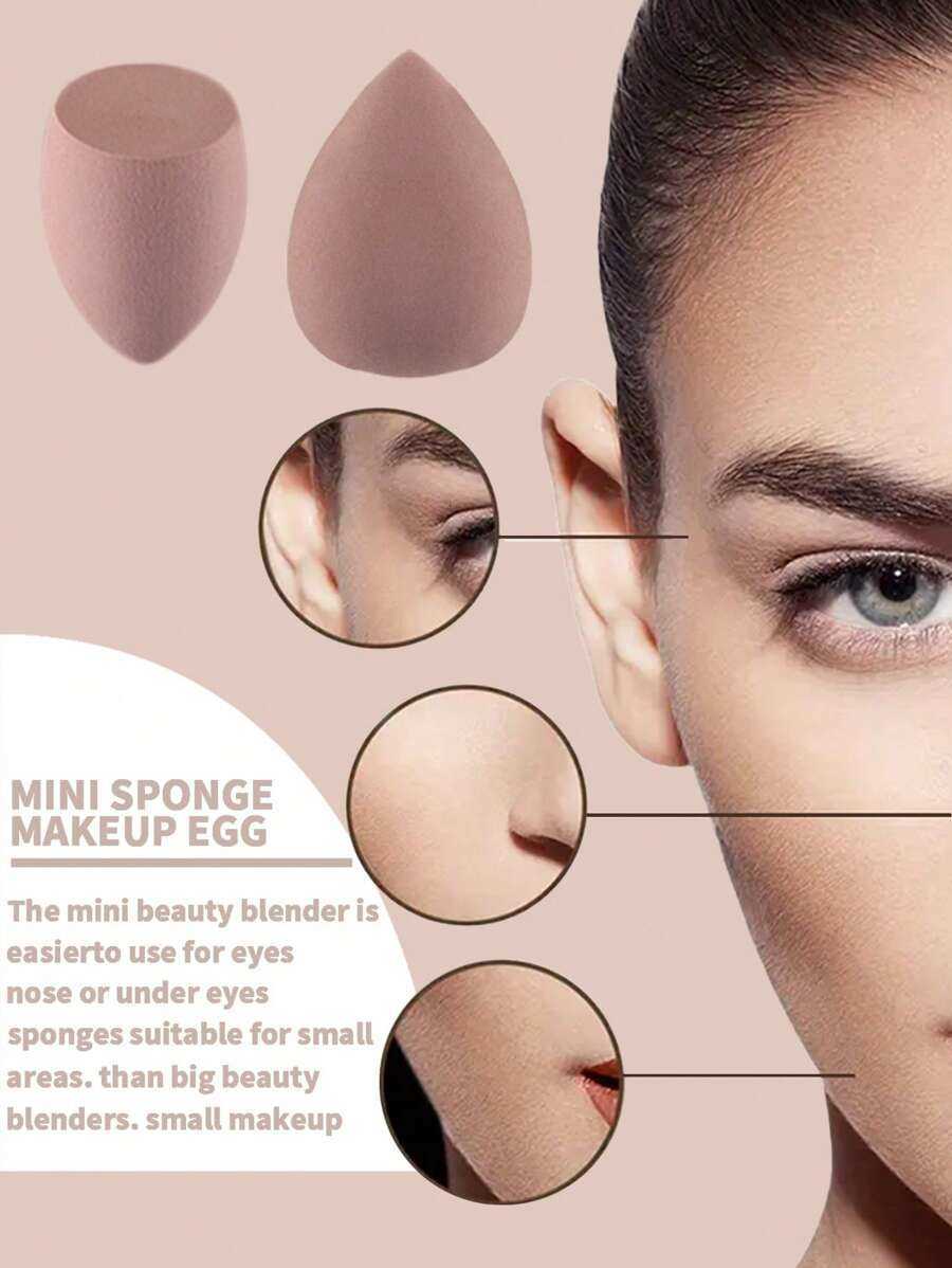 15pcs Set Including Powder Blush Highlighter Eyeshadow Lash Eyeliner Brush Angled Sponge Round Makeup L260814 - view 6