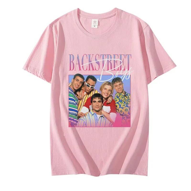 Funny Backstreet Boys women s retro T shirt for boysnostalgic hip hop street style oversize Tee