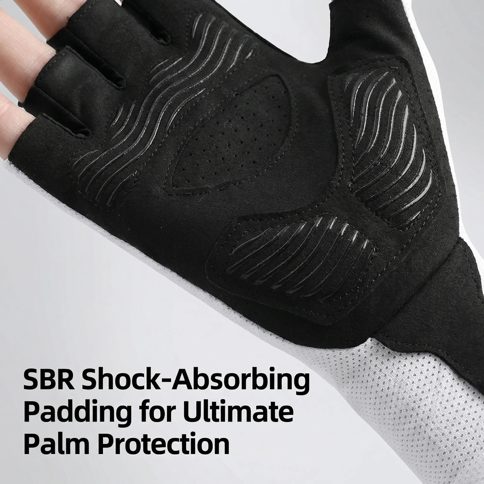 Breathable Mesh Half Finger Cycling Gloves Men Outdoor Sport Protective GlovesSBR Palm Pad for Bicycle Riding Hiking Fishing 260728 - view 4
