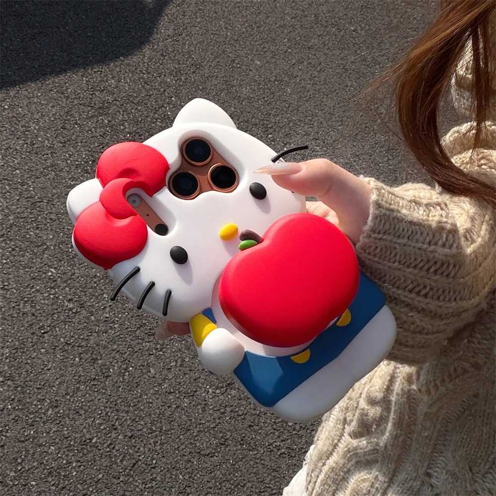 Simple Love Heart Cute Hello Kitty Phone Case For iPhone 17 Pro Max 17 Pro 17 16 15 14 13 Pro Max NEW Skin Feel Shockproof Cover C260815 - view 6