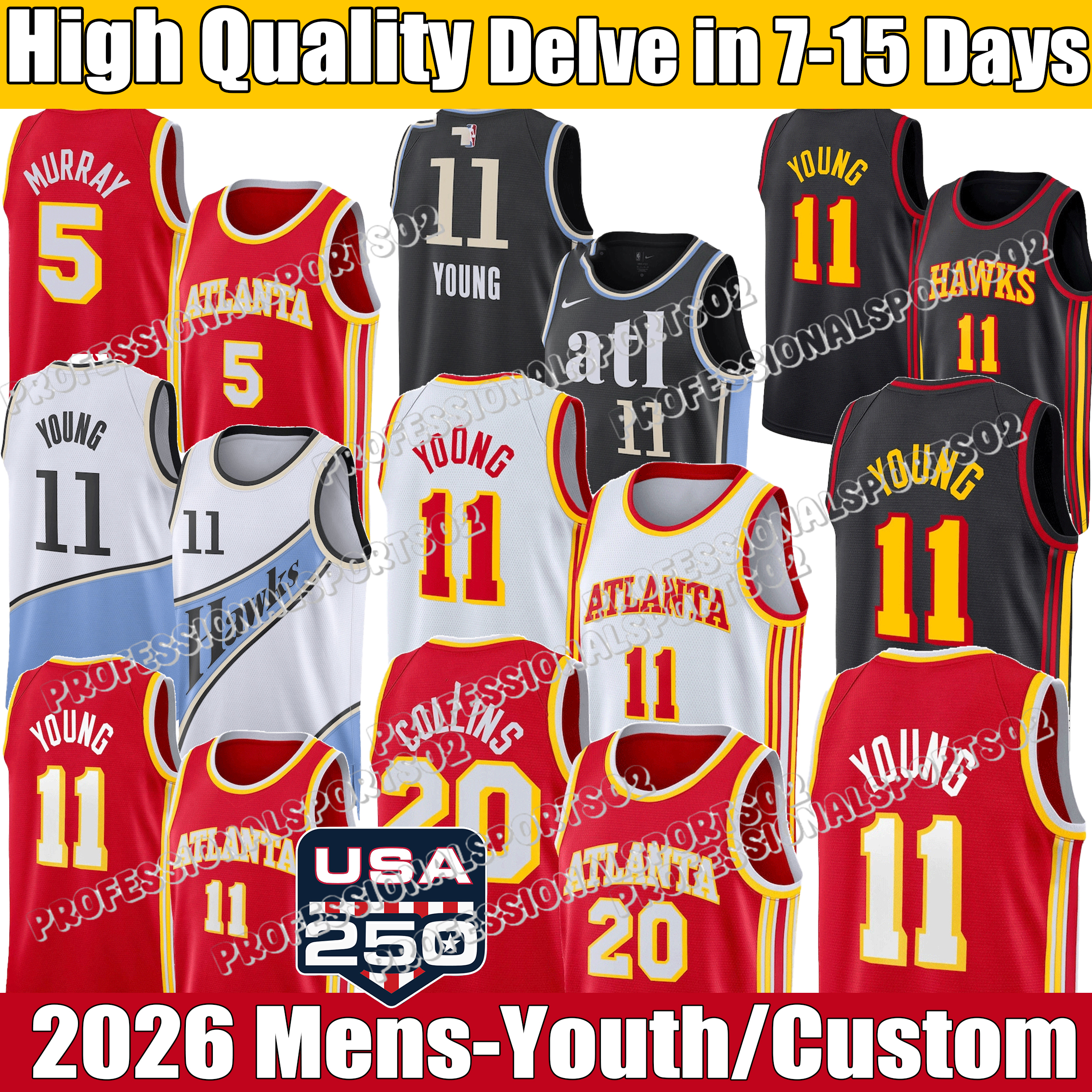 Maglia Atlantas Hawk Maglia Da Basket Jalen Johnson Nickeil Alexander-Walker Dy…