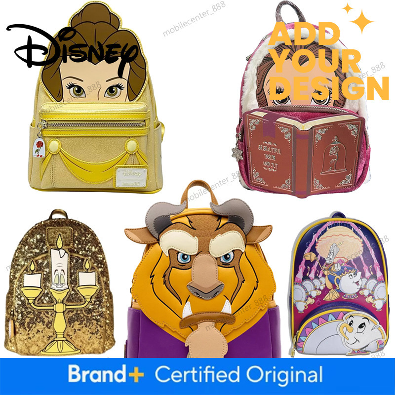 9 styles Loungefly Disney Beauty The Beast and Princess Bell Winter Cosplay Mini Backpack 46