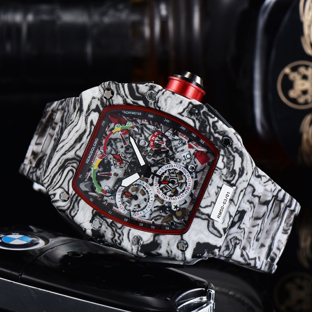 Skull Leopard Print Tonneau Quartz Men 2025 Luxury Brand Men's Unique Creative Style Watch Wine Barrel Shaped Clcok 26Y0815