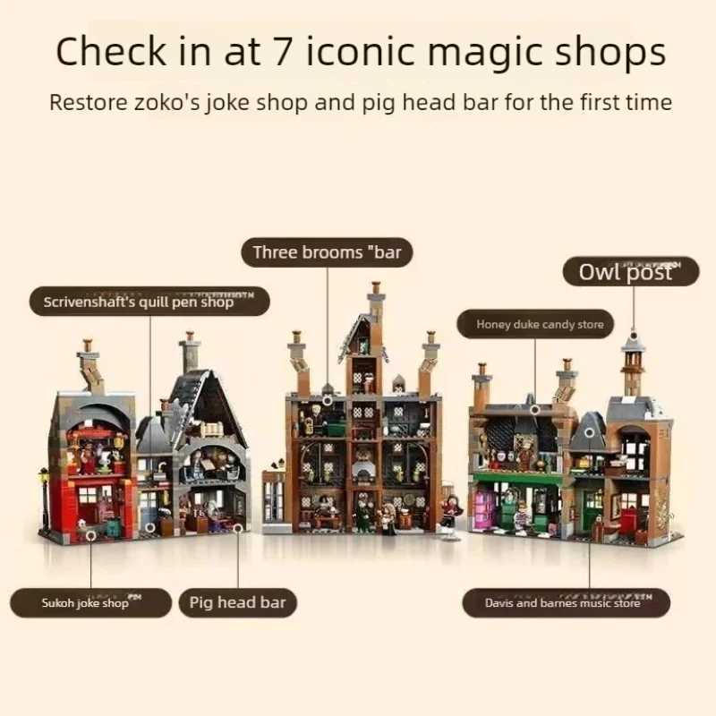 Cheapest In Stock Hogsmeade Bricks Building Blocks Compatible 3228pcs Winter Village Street View Birthday Gifts for Adults Toys Q260814 - view 4