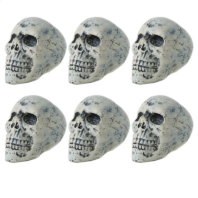 6Pcs Simulation Human Skull Head Ghost Garden Doors Hanging Courtyard Pendant Ornament for Home Bar Halloween Party Decorations 260811 - view 6