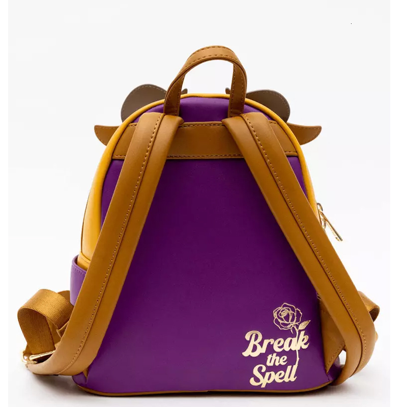 9 styles Loungefly Disney Beauty The Beast and Princess Bell Winter Cosplay Mini Backpack 46