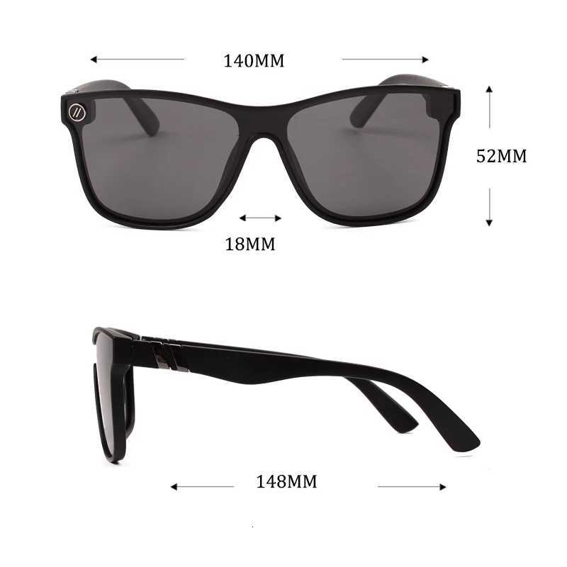 Sunglasses blenders Mirror Conjoined lenses Men Polarized UV Lense Eyewear Vintage Fashion Square Men women Sun Glasses 8803 N260814 - view 7
