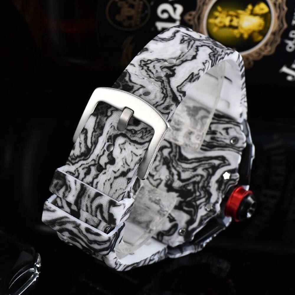 Skull Leopard Print Tonneau Quartz Men 2025 Luxury Brand Men's Unique Creative Style Watch Wine Barrel Shaped Clcok 26Y0815