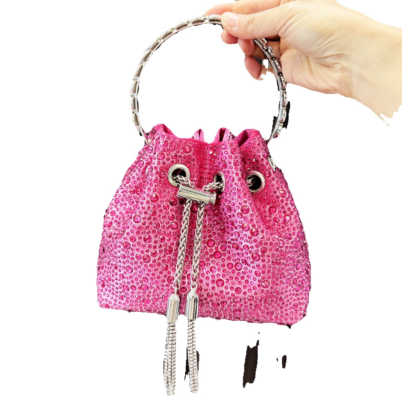 Handle Rhinestones Evening clutch Bag Purses and handbag luxury Designer shoulder Shiny Crystal Clutch purse bucket bag - view 7