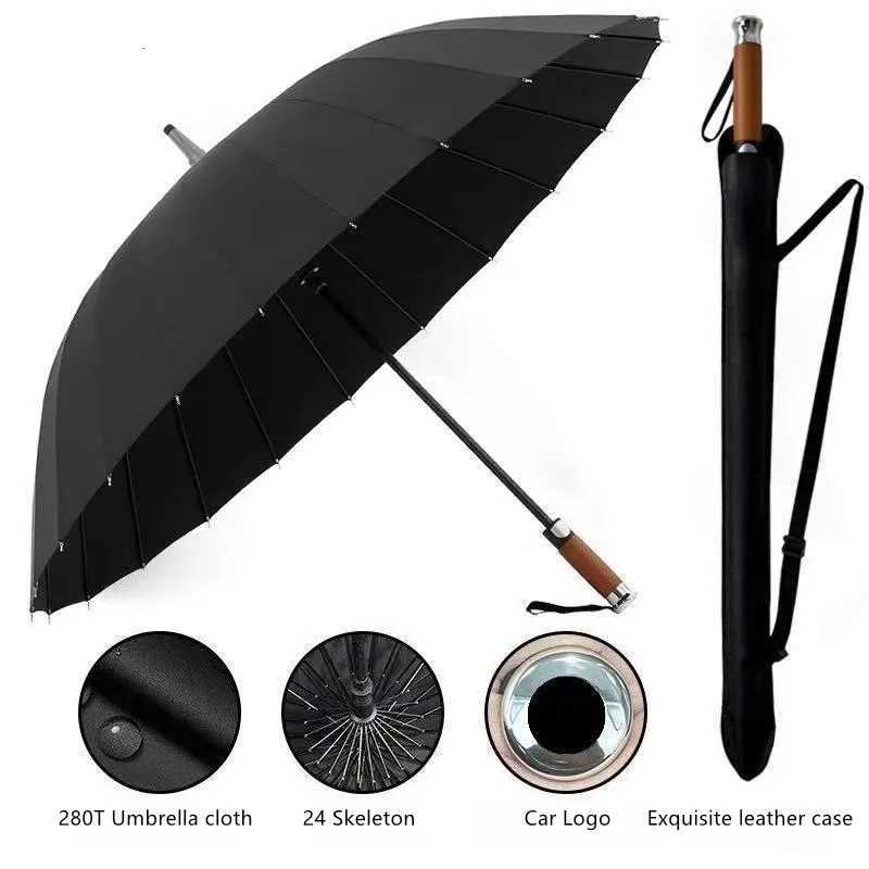 High-end Luxurious 24-rib Long Handle Straight Handle Car Umbrella For Volvo Rolls-Royce Telsa Luxury Car Advertising Umbrella X260815