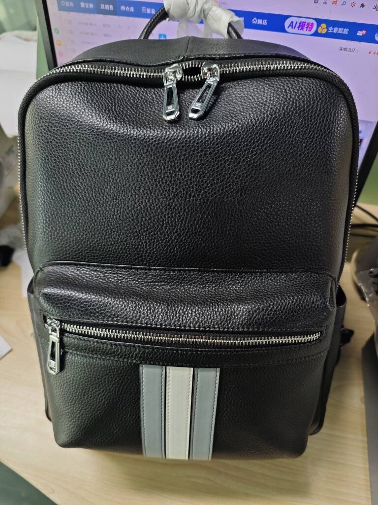 Cowhide Men's Backpack Large Capacity Business Travel Bag Casual Leather Business Computer Backpack Men's Advanced Sense - view 3