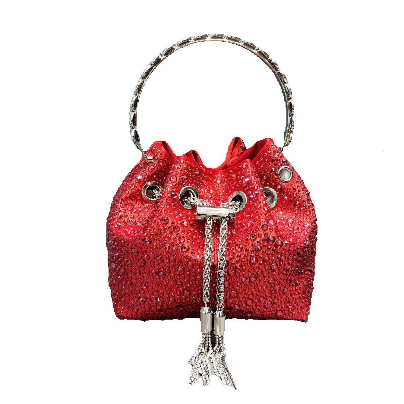 Handle Rhinestones Evening clutch Bag Purses and handbag luxury Designer shoulder Shiny Crystal Clutch purse bucket bag - view 4