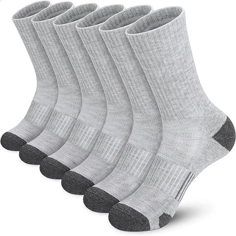 6 Pairs Mens Athletic Crew Socks Cushion Running Work Breathable Outdoor Socks for Men Sock Size 10-13 260814 - view 4