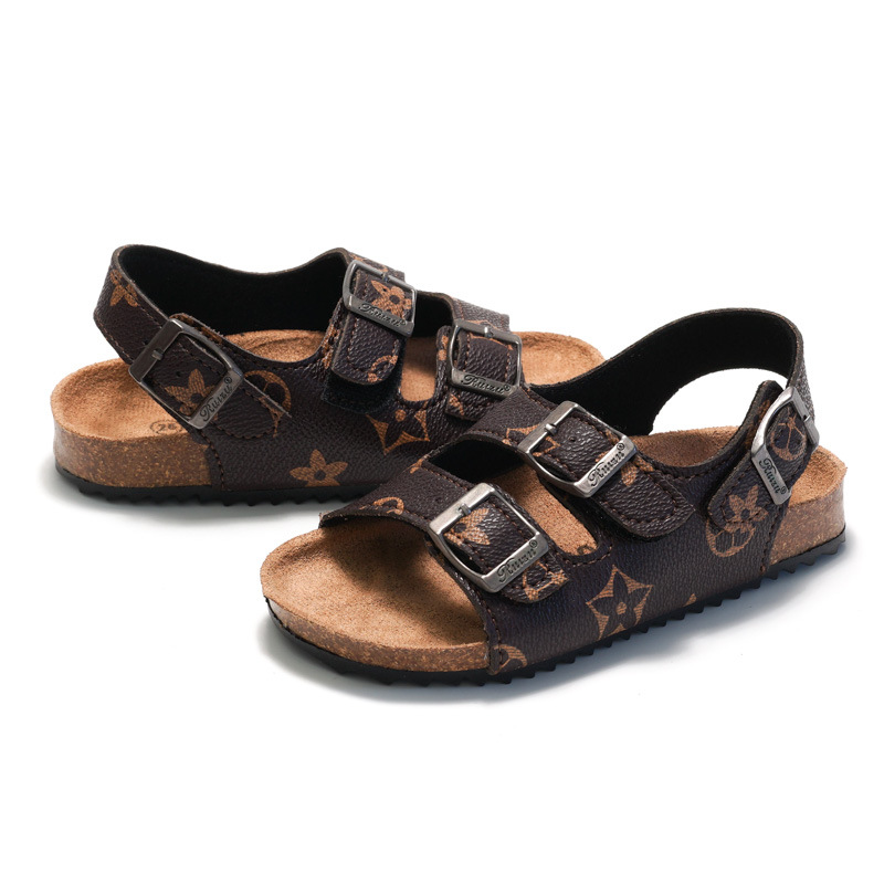 Designer Shoes New Kids Cork Sandals, Non-Slip Breathable Beach Shoes for Boys & Girls, Lightweight Summer Open Toe Slippers - view 4