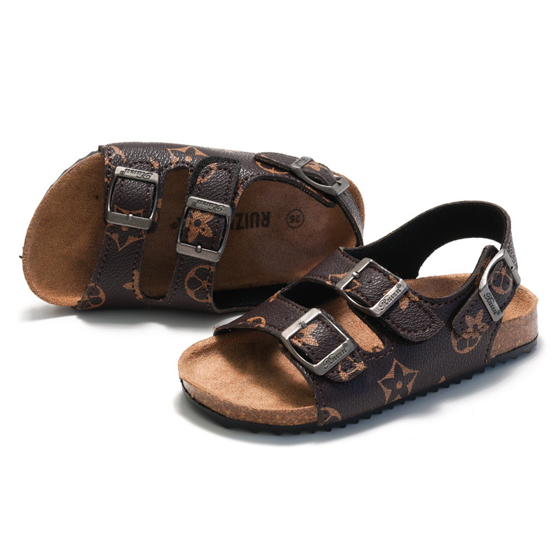 Designer Shoes New Kids Cork Sandals, Non-Slip Breathable Beach Shoes for Boys & Girls, Lightweight Summer Open Toe Slippers - view 3