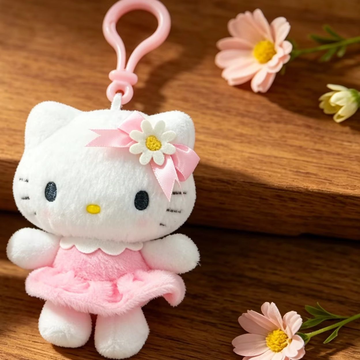 designer bag Genuine Licensed Sanrio Plush Keychain, Floral Hello Kitty & Cinnamoroll Soft Fluffy Doll Charms, Cute Bag Pendant, Perfect Gift