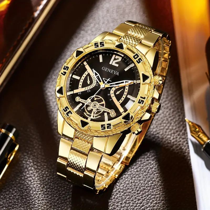 Luxury Brand Designer Watch 2025 New Fashionable Simple Trendy Versatile Quartz Wristwatch With Large Dial And Alloy Case For Men - view 5