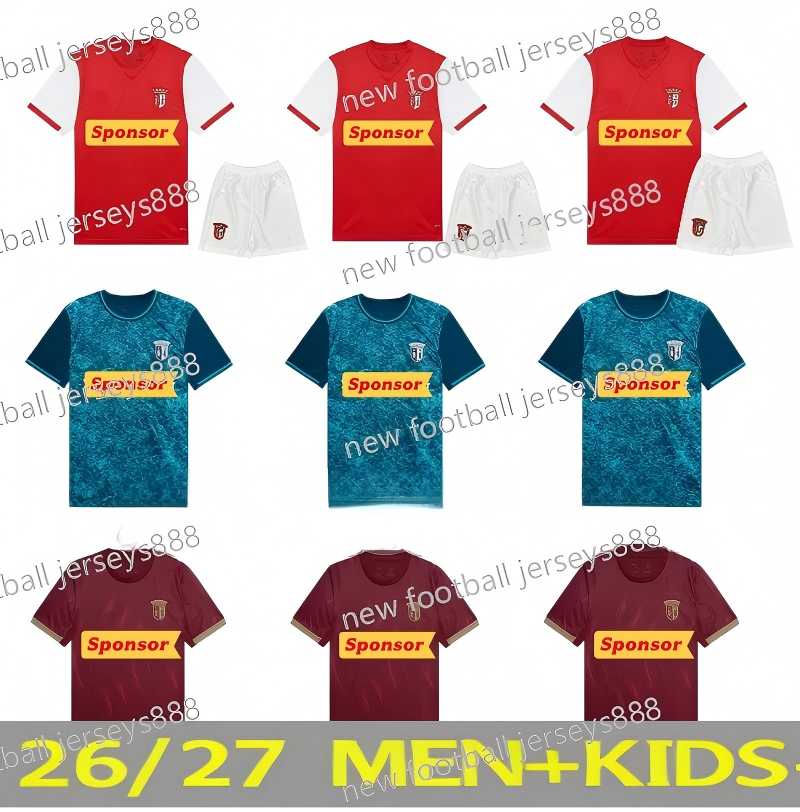 26 27 SC Braga Zalazar Maglie Da Calcio 2026 2027 PAU Victor PAU Gabri Mtz. EL …