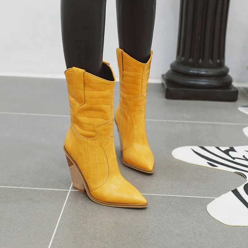 Scales Pattern Leather Boots Fish Women Custom Pointed Toe Thick High Heel Ladies Ankle Boots Fashion Dress Shoes Women WSH3463 H260818 - view 6