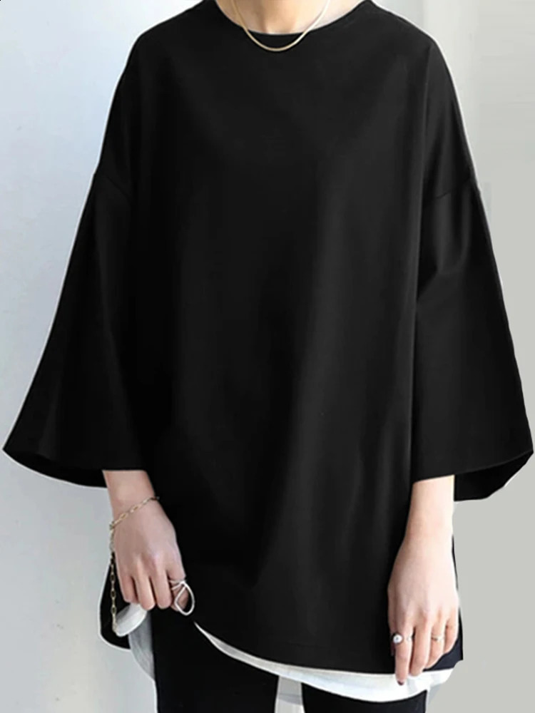 ZANZEA Women Blouses Casual Loose Long Flare Sleeve Solid Color Blusas Mujer Korean Fashion BF Oversize Tunic Tops T-shirts 260817 - view 6