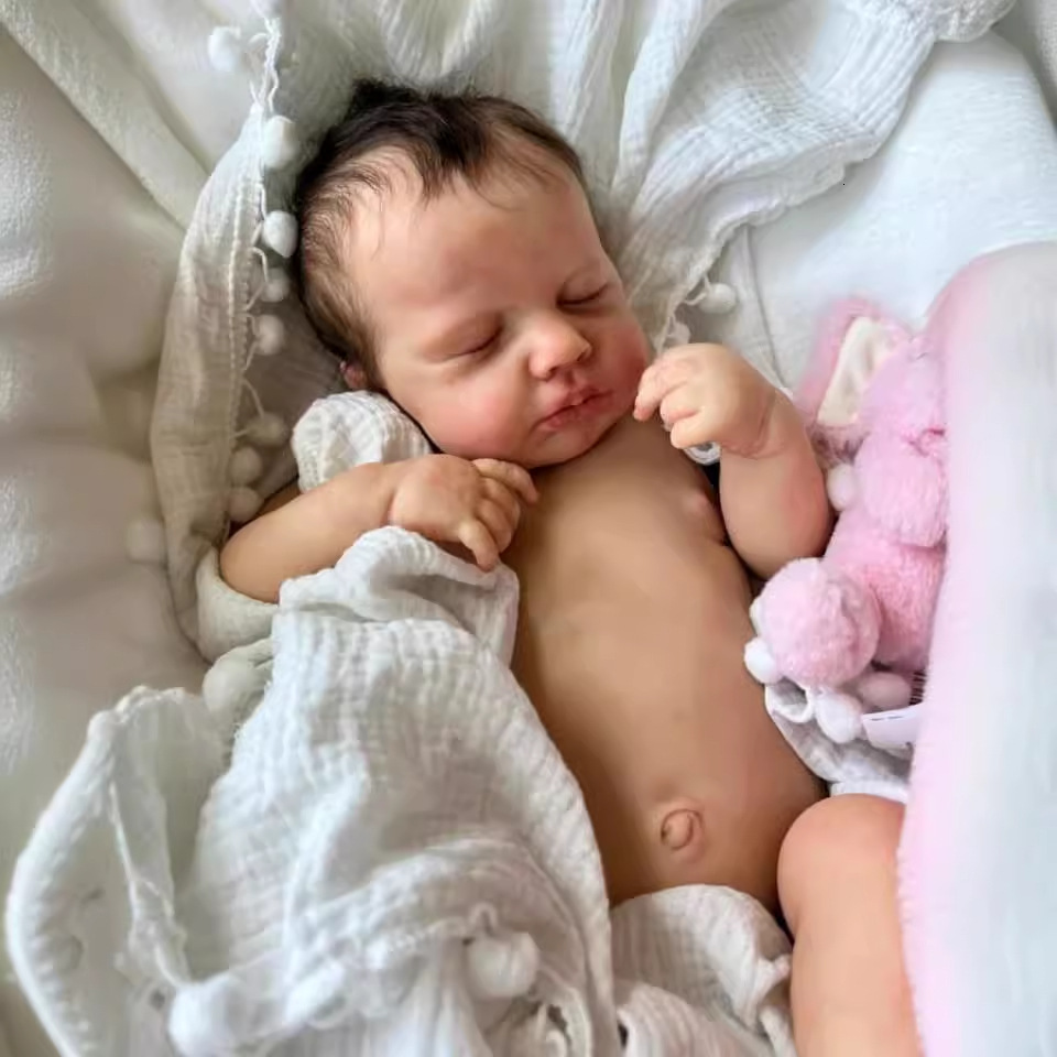 reborn baby doll silicone 48cm Realistic Full Silicone Reborn Doll Cross-Border Dolls realistic newborn ww1 - view 4