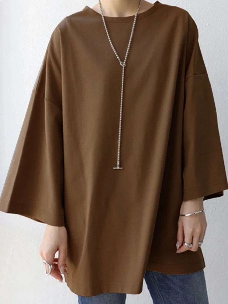 ZANZEA Women Blouses Casual Loose Long Flare Sleeve Solid Color Blusas Mujer Korean Fashion BF Oversize Tunic Tops T-shirts 260817 - view 4
