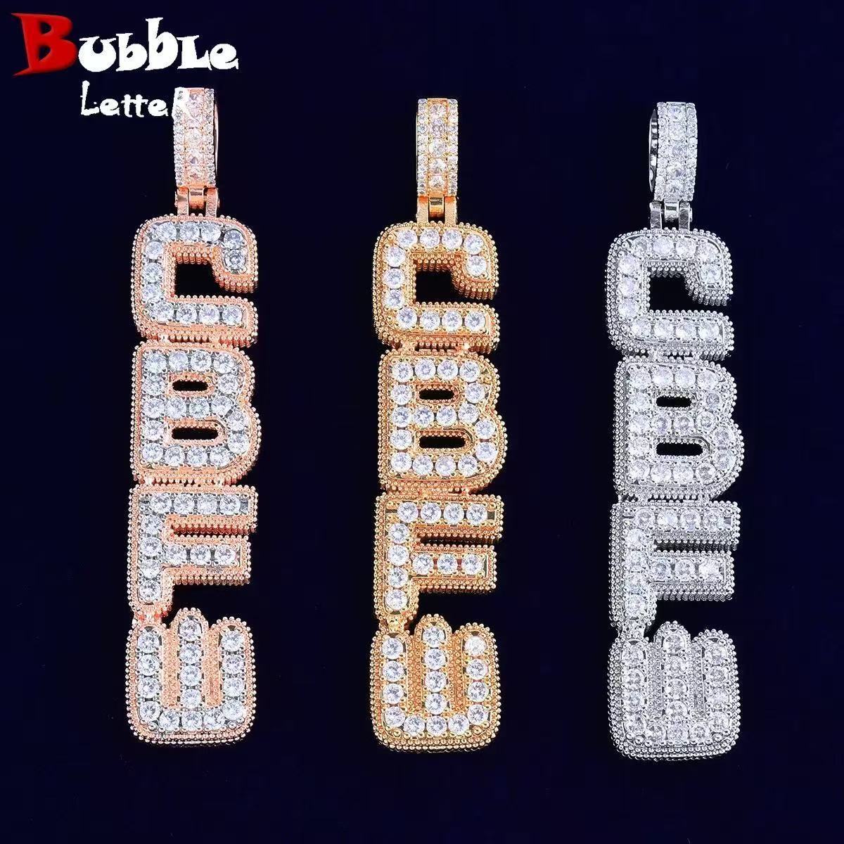 Wholesale Price Custom Moissanite Pendant Letter Charm 925 Silver Gold Plated Hip Hop Mens Vvs Moissanite Pendant - view 3