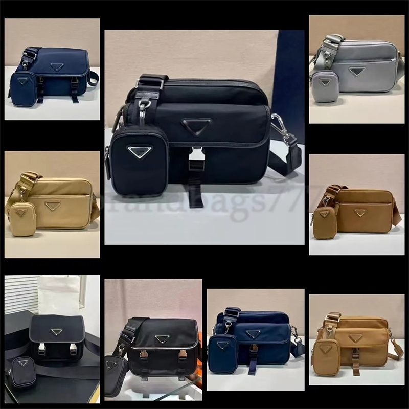 Designer Uomo Pelle Di Mucca Esplora Borsa A Tracolla Moda Re-Nylon Camera Man …
