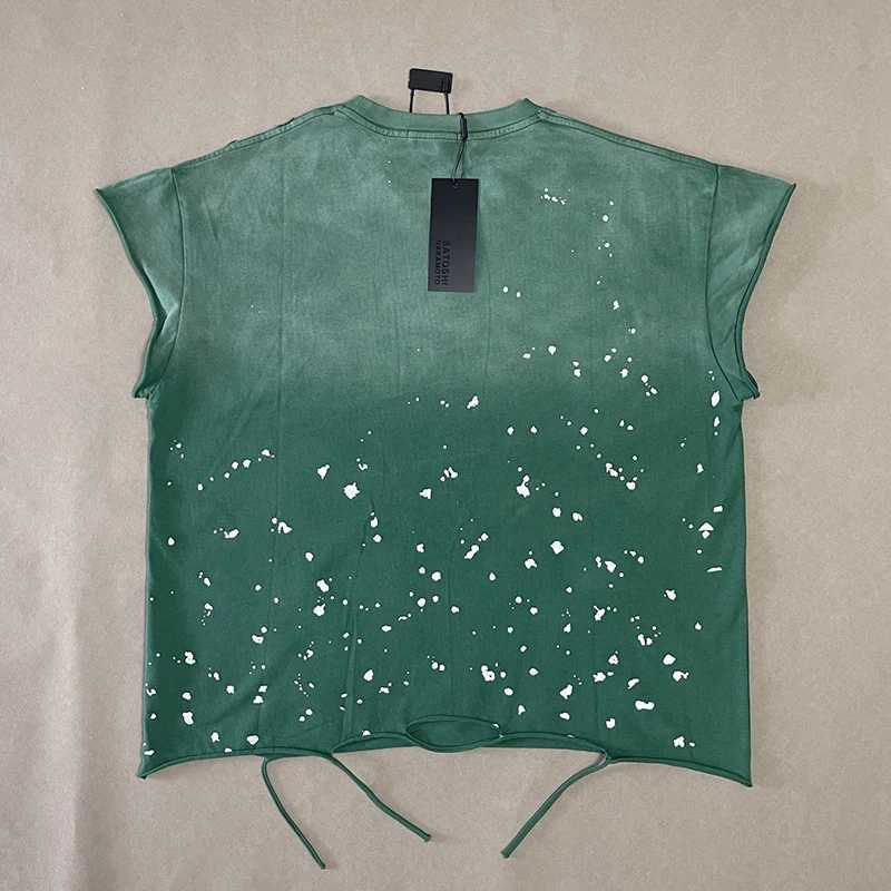 Satoshi Nakamoto Sleeveless T-Shirt Splatter Print T-Shirt Men Women Loose Fit Distressed Tank Top T260818 - view 3