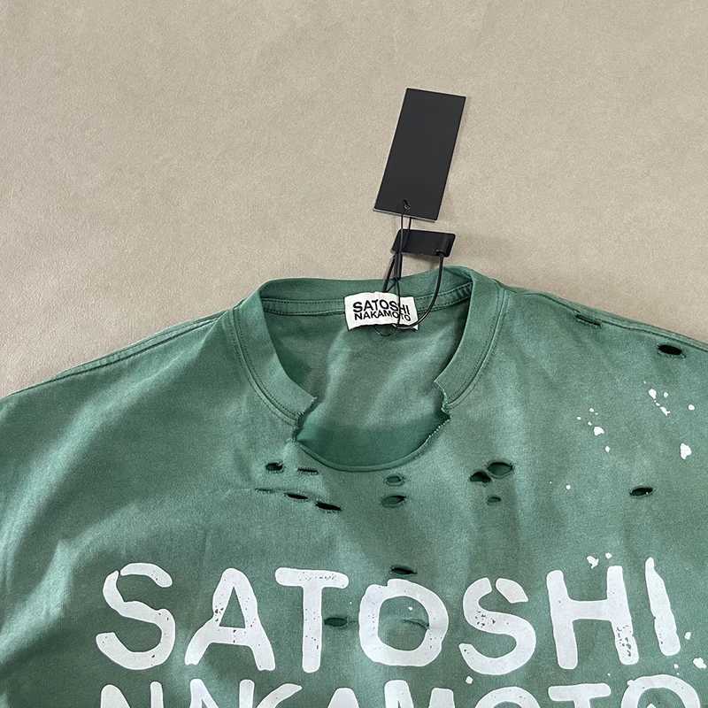 Satoshi Nakamoto Sleeveless T-Shirt Splatter Print T-Shirt Men Women Loose Fit Distressed Tank Top T260818 - view 4