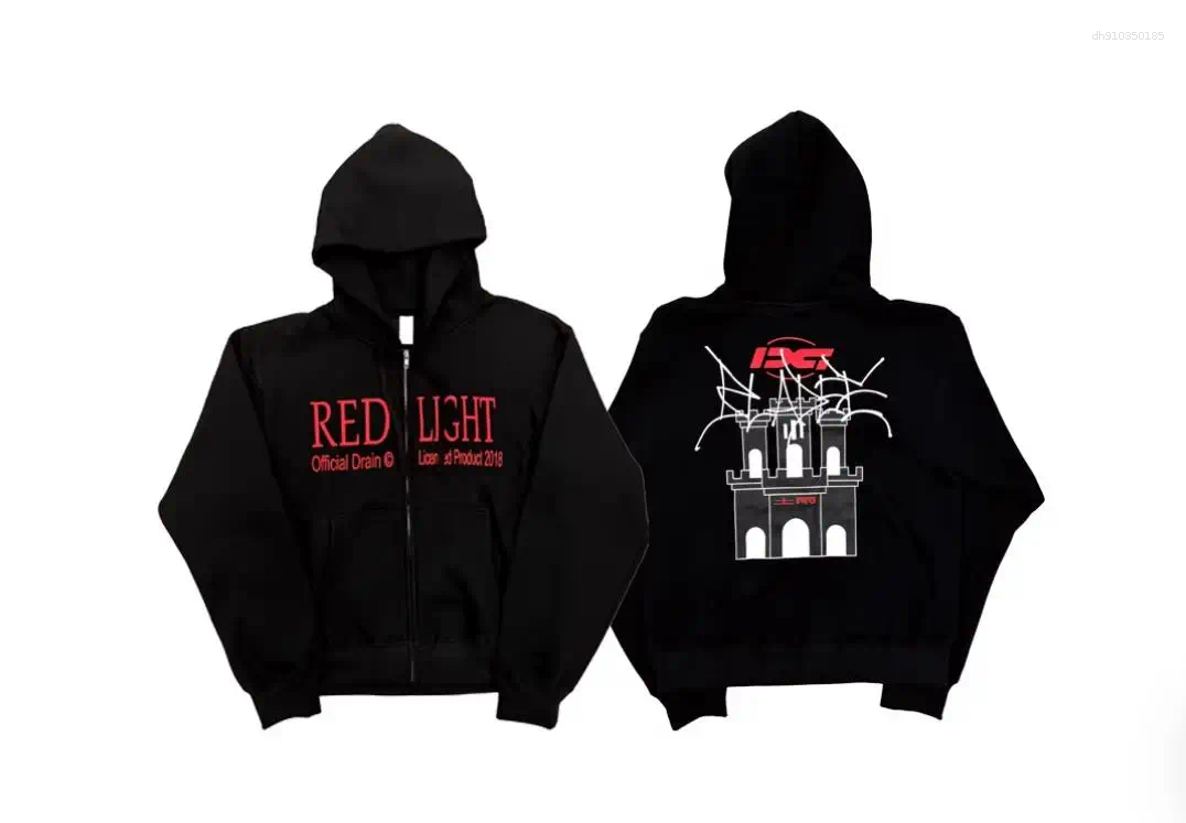 Men's Hoodies 2026 Drain Gang SadBoys Bladee Red Light Zip Up Hoodie X260821