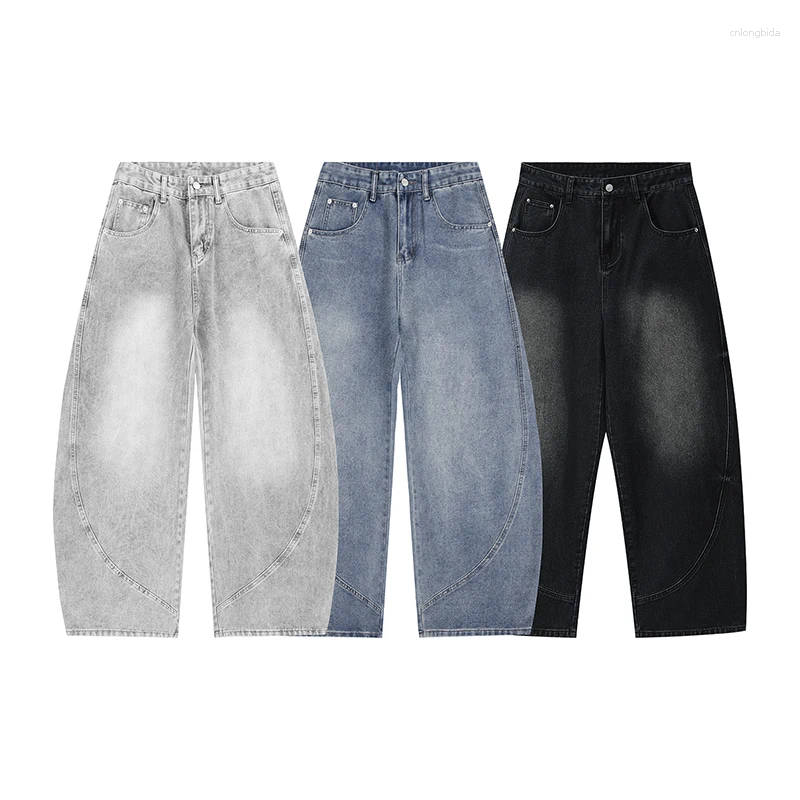 Men' s Jeans 2026 Autumn Men Curved Seam Baggy Vintage W