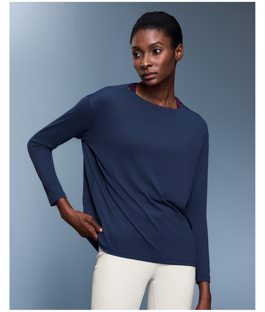 Stretchy Yoga Wear New Women Shirts Casual Soft Breathable Joker Loose Quick Drying Long Sleeved * Shirt Breathable Fashion Top Fitness Clothes Sports - view 4