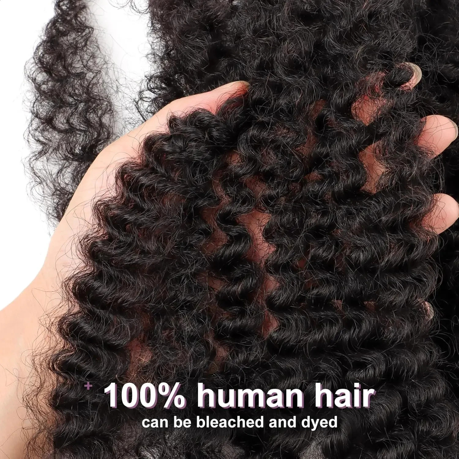 10-18inch Afro Kinky Bulk Human Hair Colored for Braiding Twist Peruvian QVR Remy Hair Dreadlock African Braids Hair 260819 - view 7