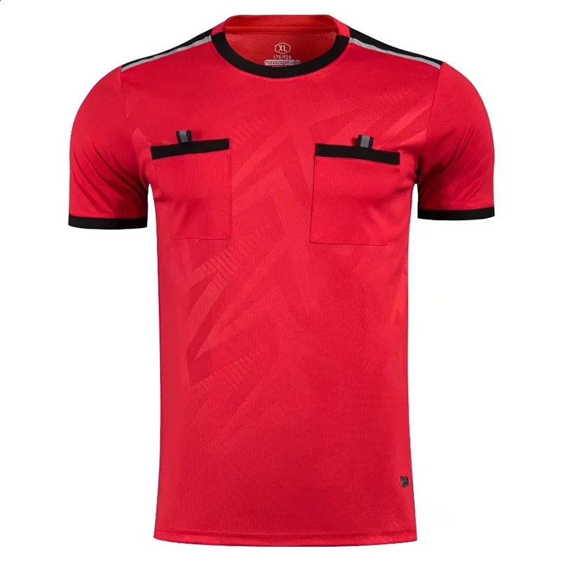 Professional Men Referee Uniforms soccer football Shirts Pockets Judge Short Sleeve Team Shirt Sportswear Clothes 260819 - view 4