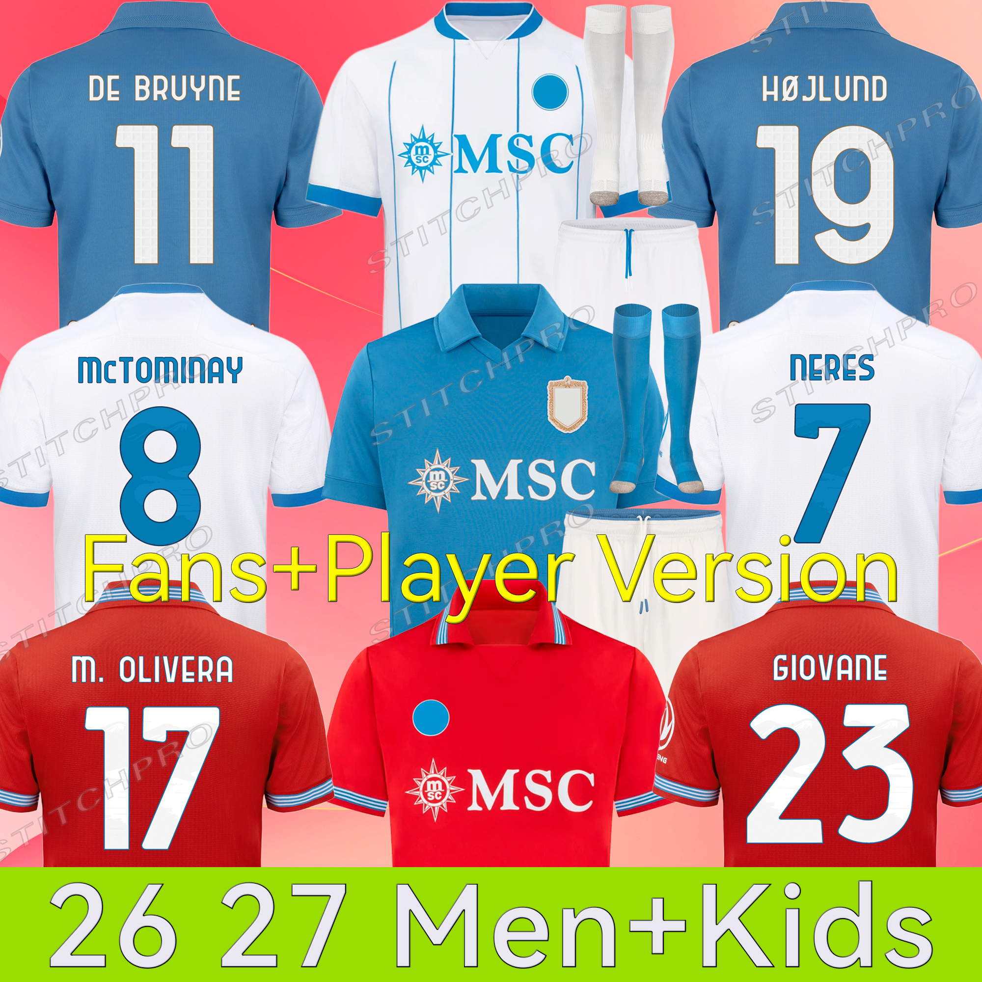 2026 2027 Lukaku Napolis Maglie Da Calcio Kvaratskhelia DI LORENZ0 Maglietta Da…