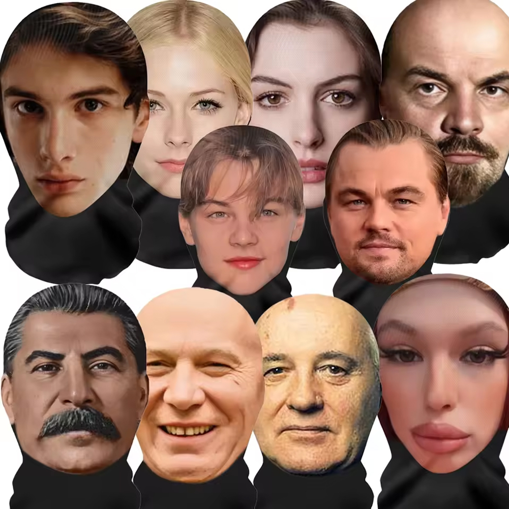 2026 New 3D Printed Funny Mask Full Face Elastic Mesh Cosplay Headwear Balaclava Hood Hat Headgear W260820